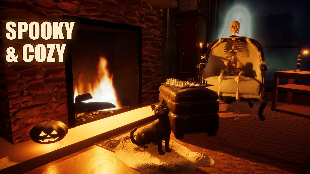 Thumbnail of the film Cozy Halloween Cabin Ambience